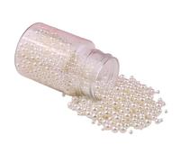 500Pcs 3-8mm Plastic Imitation Pearl Beads Beige Round Loose Pearl Beads for Crafting Vase Fillers Decoration Making