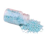 500Pcs 3-8mm Plastic Imitation Pearl Beads Light Blue Round Loose Pearl Beads for Crafting Vase Fillers Decoration Making