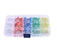 500pcs 3MM 5MM Led Kit With Box Mixed Color Red Green Yellow Blue White Light Emitting Diode Lamp Assortment Kit