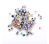 500pcs 3mm Eyelets, Metal Mixed Colors Round Metal Grommets Eyelets Coloured Eyelets Crafting Eyelets for Clothing Leather Work Bags Shoelaces