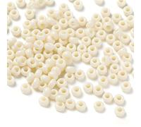 500pcs 4 * 7MM Acrylic Pony Beads Beige 3MM Large Hole Spacer Acrylic Beads for Beading Craft Bracelet Making