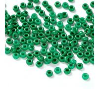 500pcs 4 * 7MM Acrylic Pony Beads Dark Green 3MM Large Hole Spacer Acrylic Beads for Beading Craft Bracelet Making
