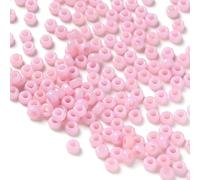 500pcs 4 * 7MM Acrylic Pony Beads Light Pink 3MM Large Hole Spacer Acrylic Beads for Beading Craft Bracelet Making