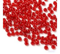 500pcs 4 * 7MM Acrylic Pony Beads Red 3MM Large Hole Spacer Acrylic Beads for Beading Craft Bracelet Making