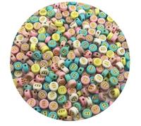 500PCS 4x7mm Acrylic Letter Beads B for Friendship Bracelets Jewelry Making, Colourful Flat Round Acrylic with Golden Alphabet Beads for DIY Crafts Bracelets Necklaces Key Chains Phone Lanyard