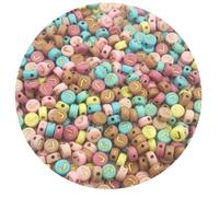 500PCS 4x7mm Acrylic Letter Beads J for Friendship Bracelets Jewelry Making, Colourful Flat Round Acrylic with Golden Alphabet Beads for DIY Crafts Bracelets Necklaces Key Chains Phone Lanyard