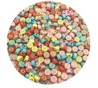 500PCS 4x7mm Acrylic Letter Beads O for Friendship Bracelets Jewelry Making, Colourful Flat Round Acrylic with Golden Alphabet Beads for DIY Crafts Bracelets Necklaces Key Chains Phone Lanyard