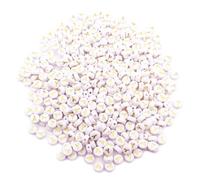 500PCS 4x7mm Acrylic Letter Beads Y for Friendship Bracelets Jewelry Making, White Flat Round Acrylic with Golden Alphabet Beads for DIY Crafts Bracelets Necklaces Key Chains Phone Lanyard