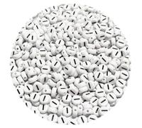 500PCS 4x7mm Arabic Numerals Beads 1 for Friendship Bracelets Jewelry Making White Flat Round Acrylic with Black Number Beads for DIY Crafts Bracelets Necklaces Key Chains Phone Lanyard