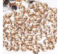 500pcs 5mm Flat Back Non-Stick Rhinestone Crystal Diamantes Nail Art & Craft Scrapbooking Embellishments 90 Available Colours (5mm, Champagne #7)