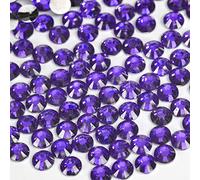 500pcs 5mm Flat Back Non-Stick Rhinestone Crystal Diamantes Nail Art & Craft Scrapbooking Embellishments 90 Available Colours (5mm, Purple #18)