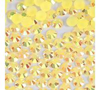 500pcs 5mm Flat Back Non-Stick Rhinestone Crystal Diamantes Nail Art & Craft Scrapbooking Embellishments 90 Available Colours (5mm, AB Lemon #A4)