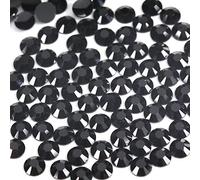 500pcs 5mm Flat Back Non-Stick Rhinestone Crystal Diamantes Nail Art & Craft Scrapbooking Embellishments 90 Available Colours (5mm, Black #4)
