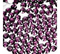 500pcs 5mm Flat Back Non-Stick Rhinestone Crystal Diamantes Nail Art & Craft Scrapbooking Embellishments 90 Available Colours (5mm, Grape #19)