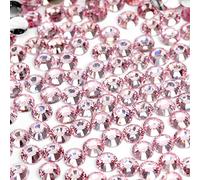 500pcs 5mm Flat Back Non-Stick Rhinestone Crystal Diamantes Nail Art & Craft Scrapbooking Embellishments 90 Available Colours (5mm, Light Pink #21)
