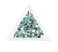 500pcs 5mm Flat Back Resin Rhinestones Bling Crystal Diamantes for Nail Art & Craft (5mm, Aquamarine)