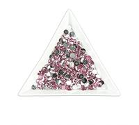 500pcs 5mm Flat Back Resin Rhinestones Bling Crystal Diamantes for Nail Art & Craft (5mm, Fuchsia)