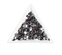 500pcs 5mm Flat Back Resin Rhinestones Bling Crystal Diamantes for Nail Art & Craft (5mm, Grape)