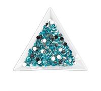 500pcs 5mm Flat Back Resin Rhinestones Bling Crystal Diamantes for Nail Art & Craft (5mm, Peacock Blue)