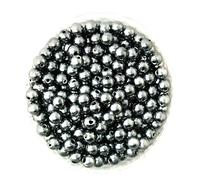 500pcs 6 mm Round Plastic Imitation Pearl Spacer Beads DIY Craft Silver Grey
