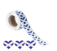 500pcs a Roll Scotland Flag Heart Shape Stickers for Events Flag Heart Shaped Stickers on a Roll (Scotland)