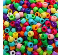 500pcs Acrylic Pony Beads Bulk 9MM*6MM Colorful Beads for DIY Beading Craft