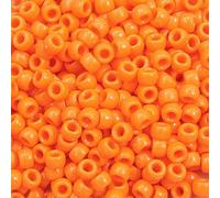 500pcs Acrylic Pony Beads Bulk 9MM*6MM Orange Beads for DIY Beading Craft