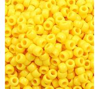500pcs Acrylic Pony Beads Bulk 9MM*6MM Yellow Beads for DIY Beading Craft