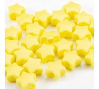 500PCS Acrylic Yellow 13mm Star Beads Pony Beads Large Hole for Jewelry Making Bracelets Necklaces Earrings Key Chains DIY Birthday Christmas Valentine's Day Present (Yellow)