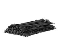 500pcs Black Cable Organizer Ties - 5.9 Inch Rust-Proof Ties for Wire Management, Home and Garden Use, Plastic Coated Iron Wire