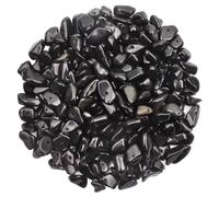 500Pcs Black Obsidian Onyx Irregular Natural Gemstone Chips Beads, 5-8mm Drilled Crystals Beads for Jewellery Making, Crystal Tumbled Chips for Bracelet Crafting