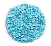 500Pcs Blue Turquoise Irregular Natural Gemstone Chips Beads, 5-8mm Drilled Crystals Beads for Jewellery Making, Crystal Tumbled Chips for Bracelet Crafting
