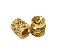 500pcs Brass Heat Insert Nuts for 3D Printers - M1.6/M2/M2.5/M3/M4/M5/M6/M8/M10 Threaded Inserts(6mmxM3x4mm)