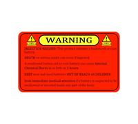 500PCS Button Cell Battery Warning Labels Coin Battery Safety Labels Child Safety Ingestion Hazard Alert Labels Serious Injury Risk Stickers Keep Batteries Away from Children Stickers, 1.5" x 2.5"