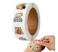 500PCS Capyba-ra Animal Stickers,Capyba-ra Stickers for Adults,Waterproof Capyb-ara Decals,Cute Capy-bara Sticker,Cute Animal Sticker,Round Cartoon Animals Stick-ers,Capy-bara Gifts,Kawaii Stic-KERS
