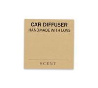 500Pcs Car Oil Diffuser Hanging Bottle Scent Label 1×1 Inch Kraft Warning Stickers Instruction Care Card Wooden Top Bullet