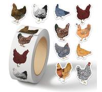 500Pcs Chicken Stickers for Kids,Aesthetic Stickers for Water Bottles, Round Seal Label Stickers Cartoon Chicken Stickers 1inch Cute Self Adhesive Gift Stickers Envelope Seals Paster