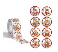 500Pcs Chinese New Year Stickers Chinese New Year Decorations 2024 Lunar New Year Dragon Gold Foil Roll Stickers for Door Candy Window Envelope Bag (B)