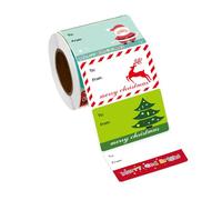 500Pcs Christmas Decorative Sticker 5x3.8cm Adhesive Wrapping Label for Seal Envelope Card Holiday Present Packaging Holiday Party Supplies