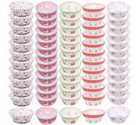 500pcs Christmas Element Mini Cupcake Muffin Liners Disposable Cups