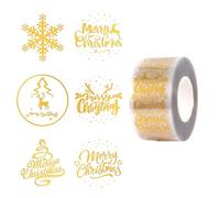 500pcs Christmas Nativity Stickers Roll, 1 Inch Gold Foil Merry Christmas Sticker Envelope Decal Adhesive Sealing Labels for DIY Craft Decor Wrapping Gift Box (Style 1)
