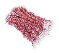 500pcs Christmas Ornament Hanging Ropes Cotton Snap-lock Fasteners | Reusable Red Cotton Loops with Plastic Buckles, Sturdy Locking Design, for Home Décor, Events, Wreaths and Garlands
