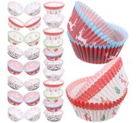 500pcs Christmas Print Baking Cupcake Liners Paper Muffin Cups