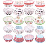 500pcs Christmas Printed Paper Cupcake Muffin Baking Cups