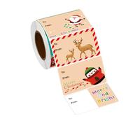 500Pcs Christmas Sticker Adhesive Wrapping Labels 5x3.8cm Festival Packaging Sticker for Holiday Present Case Packaging Christmas Tree Labels