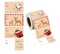 500Pcs Christmas Sticker Adhesive Wrapping Labels 5x3.8cm for Envelopes Holiday Present Candy Bag Decoration Gift Labels
