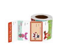 500Pcs Christmas Sticker Adhesive Wrapping Labels 5x3.8cm for Envelopes Holiday Present Candy Bag Wrapping Decoration Labels