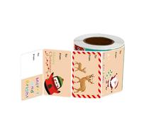 500Pcs Christmas Sticker Adhesive Wrapping Labels 5x3.8cm for Envelopes Holiday Present Candy Bag Wrapping Decoration Labels