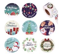 500pcs Christmas Stickers Roll, Red & Green Design Bell Winter Holiday Christmas Envelope Seals for Cards Gift Boxes Party Decorations