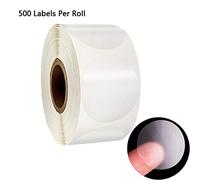 500pcs Clear Round Transparent Stickers, Self-Adhesive Label Tabs for Express Box Sealing, Parcel Wrapping, Gift Packaging & Organising, Strong Hold for Paper, Plastic & Glass Surfaces
